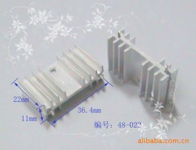 厂家供应36*11*22异型材电子散热片/功率IC散热器规格