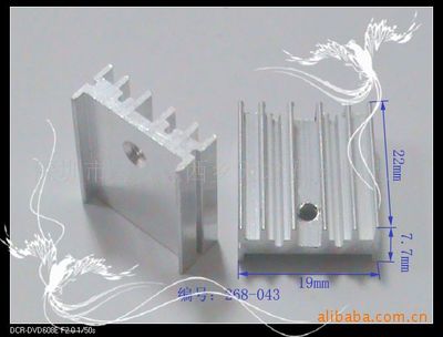 厂家供应17.3*7.8电子散热器 型材散热片厂家